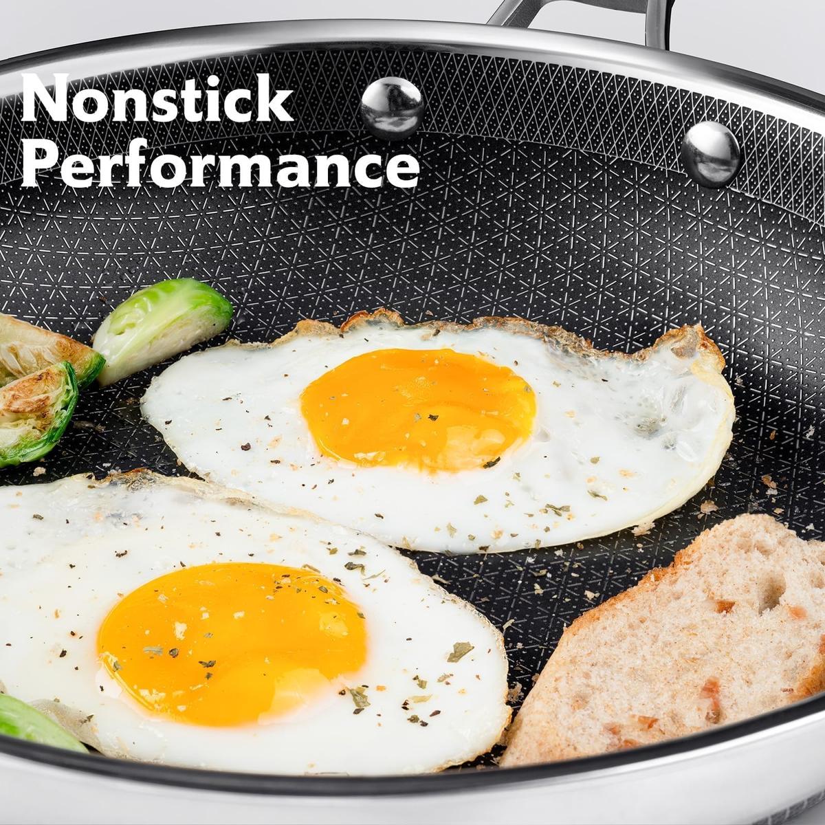 10-Piece Hybrid Nonstick Stainless Cookware Set